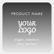 Modern logo en tekst | Zwarte en witte ombré produ
