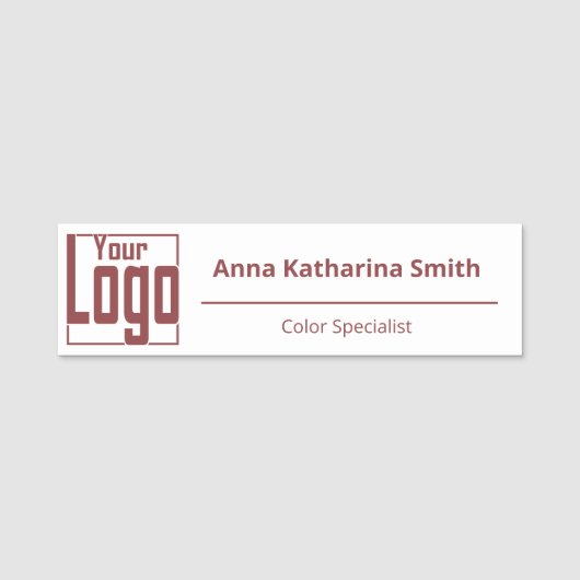 Modern Logo Expertise Classic Naam Tag (Voorkant)