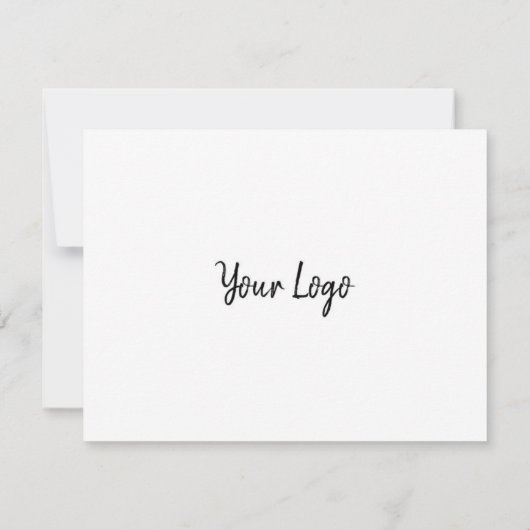 Modern Logo flat bedankt Visitekaartje (Achterkant)