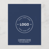 Modern Logo Foto Blauw Professioneel Bedrijf Flyer (Achterkant)