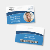 Modern Logo Foto ID Barcode Personeelskaart Naamba Badge (Voor- en achterkant)