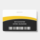 Modern Logo Foto ID Barcode Personeelsnaam Badge (Achterkant)