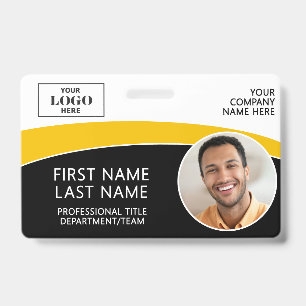 Modern Logo Foto ID Barcode Personeelsnaam Badge