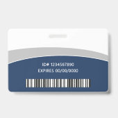 Modern Logo Foto ID Barcode Verpleegkundige Naam Badge (Achterkant)