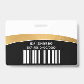Modern Logo Foto ID Barcode Werknemersnaam Badge (Achterkant)