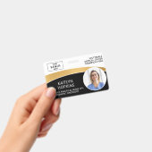 Modern Logo Foto ID Barcode Werknemersnaam Badge (Handheld)
