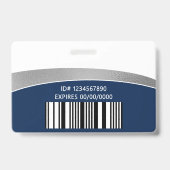 Modern Logo Foto ID Barcode Werknemersnaam Badge (Achterkant)