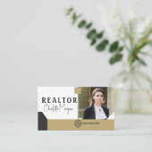 Modern Logo Foto Makelaar Makelaar Vastgoed Agent Visitekaartje (Staand voorkant)