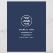 Modern Logo Foto Navyblauw Professionele Zakelijke Flyer (Achterkant)
