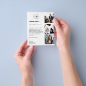 Modern Logo Foto Professionele Witte Zakelijke Flyer (Hand)