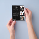 Modern Logo Foto Professionele Zwarte Zakelijke Flyer (Hand)