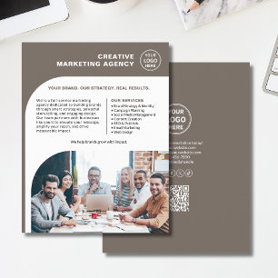 Modern Logo Foto QR Marketing Zakelijk Flyer