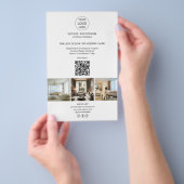 Modern Logo Foto QR Wit Professionele Zakelijke Flyer (Hand)