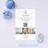 Modern Logo Foto QR Wit Professionele Zakelijke Flyer (Enkel)