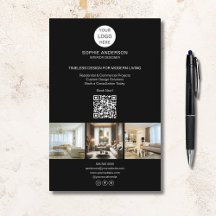 Modern Logo Foto QR Zwart Professionele Zakelijke