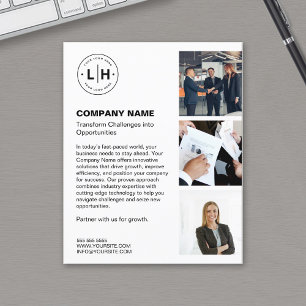 Modern Logo Foto Wit Professioneel Bedrijf Flyer
