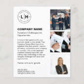 Modern Logo Foto Wit Professioneel Bedrijf Flyer (Voorkant)