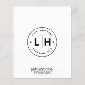 Modern Logo Foto Wit Professionele Zakelijke Flyer (Achterkant)