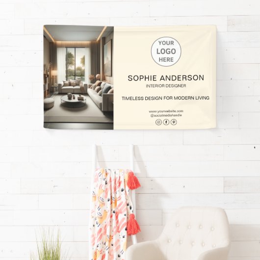 Modern Logo Foto Zakelijk Bedrijf Spandoek (Insitu)