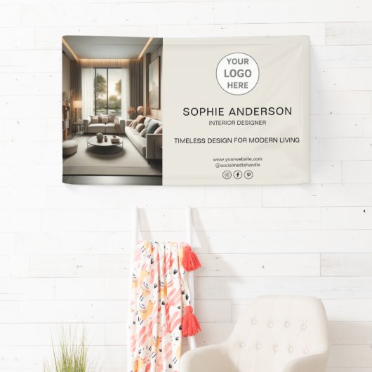 Modern Logo Foto Zakelijk Bedrijf Spandoek (Insitu)