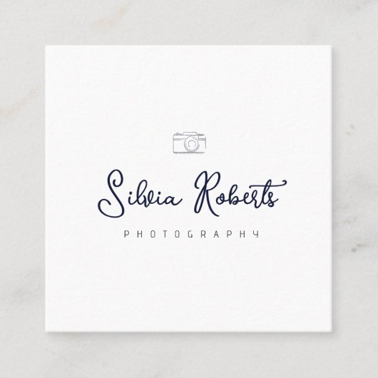 modern logo fotograaf visitekaartje (Voorkant)