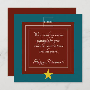 Modern Logo, Gold Star Bourgondië en Blauwgroen pe