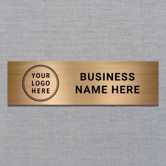 Modern Logo Goud Bedrijf Naamplaatje