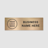 Modern Logo Goud Bedrijf Naamplaatje (Voorkant)