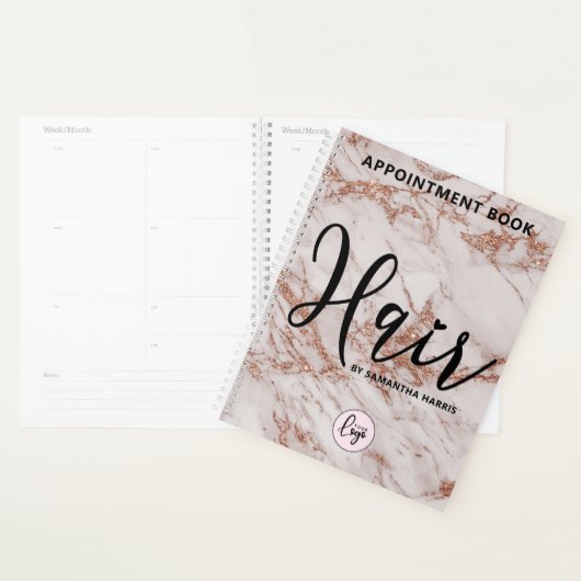 Modern Logo Haarstylist Appointment Book Planner (Display)