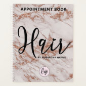Modern Logo Haarstylist Appointment Book Planner (Voorkant)