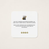 Modern Logo Hanging Square Clothing Price Label Vierkante Visitekaartjes (Achterkant)