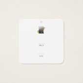 Modern Logo Hanging Square Clothing Price Label Vierkante Visitekaartjes (Voorkant)