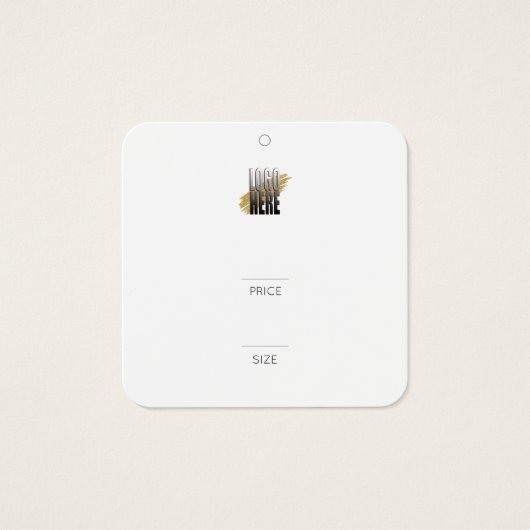 Modern Logo Hanging Square Clothing Price Label Vierkante Visitekaartjes (Voorkant)