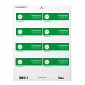 Modern Logo Heldergroen en wit bedrijf Etiket (Full Sheet)