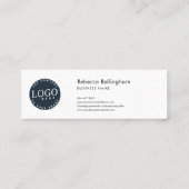 Modern logo holografisch script personeel mini visitekaartje (Achterkant)