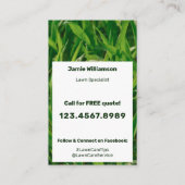 Modern Logo List QR Call to Action Lawn Care Visitekaartje (Achterkant)