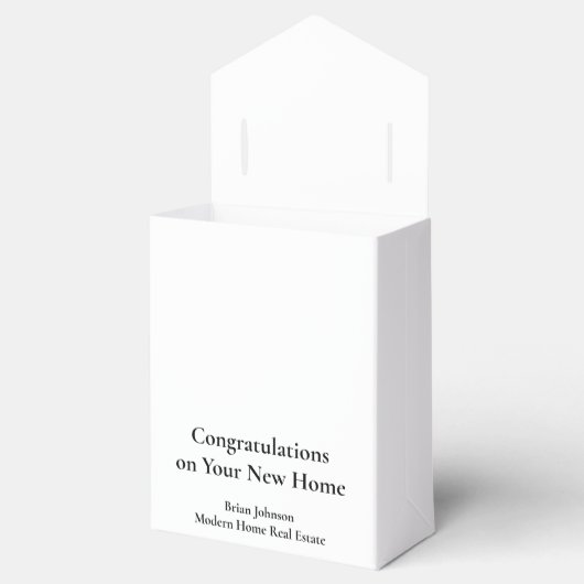 Modern Logo Makelaarsonderneming Nieuw Huis Bedankdoosjes (Geopend)