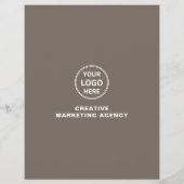 Modern Logo Marketing Creative Business Taupe Flyer (Achterkant)