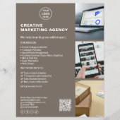 Modern Logo Marketing Creative Business Taupe Flyer (Voorkant)