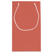 Modern logo met aangepaste naam in donkerrood mini klein cadeauzakje (Achterkant)