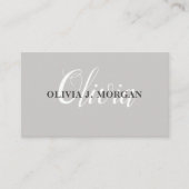 Modern logo met script minimaal professioneel naam visitekaartje (Voorkant)