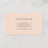 Modern logo met script minimaal professionele naam visitekaartje (Achterkant)