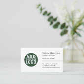 Modern Logo Minimalist Employees Custom Visitekaartje (Staand voorkant)