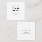 Modern Logo minimalistisch gebruik Vierkante Visitekaartje (Voorkant / Achterkant)