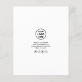 Modern Logo minimalistische witte consultant bedri Flyer (Achterkant)