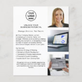 Modern Logo minimalistische witte consultant bedri Flyer (Voorkant)