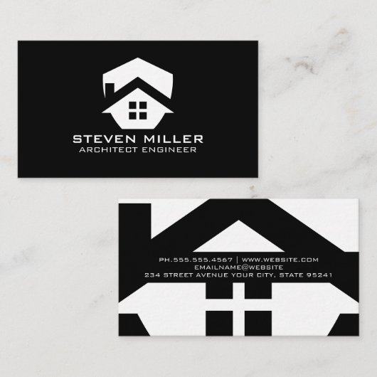 Modern logo on het gebied van vastgoed | Eigendomm Visitekaartje (Voorkant / Achterkant)