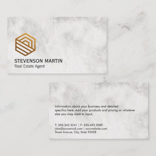 Modern logo onroerend goed visitekaartje (Voorkant / Achterkant)