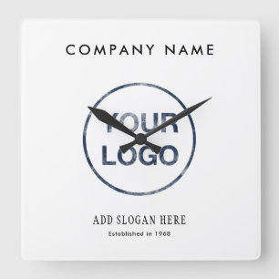Modern Logo Ontwerpbedrijf Vierkante Klok