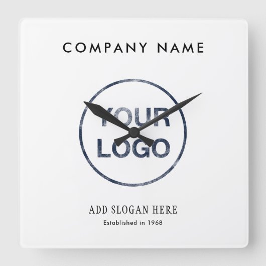 Modern Logo Ontwerpbedrijf Vierkante Klok (Voorkant)